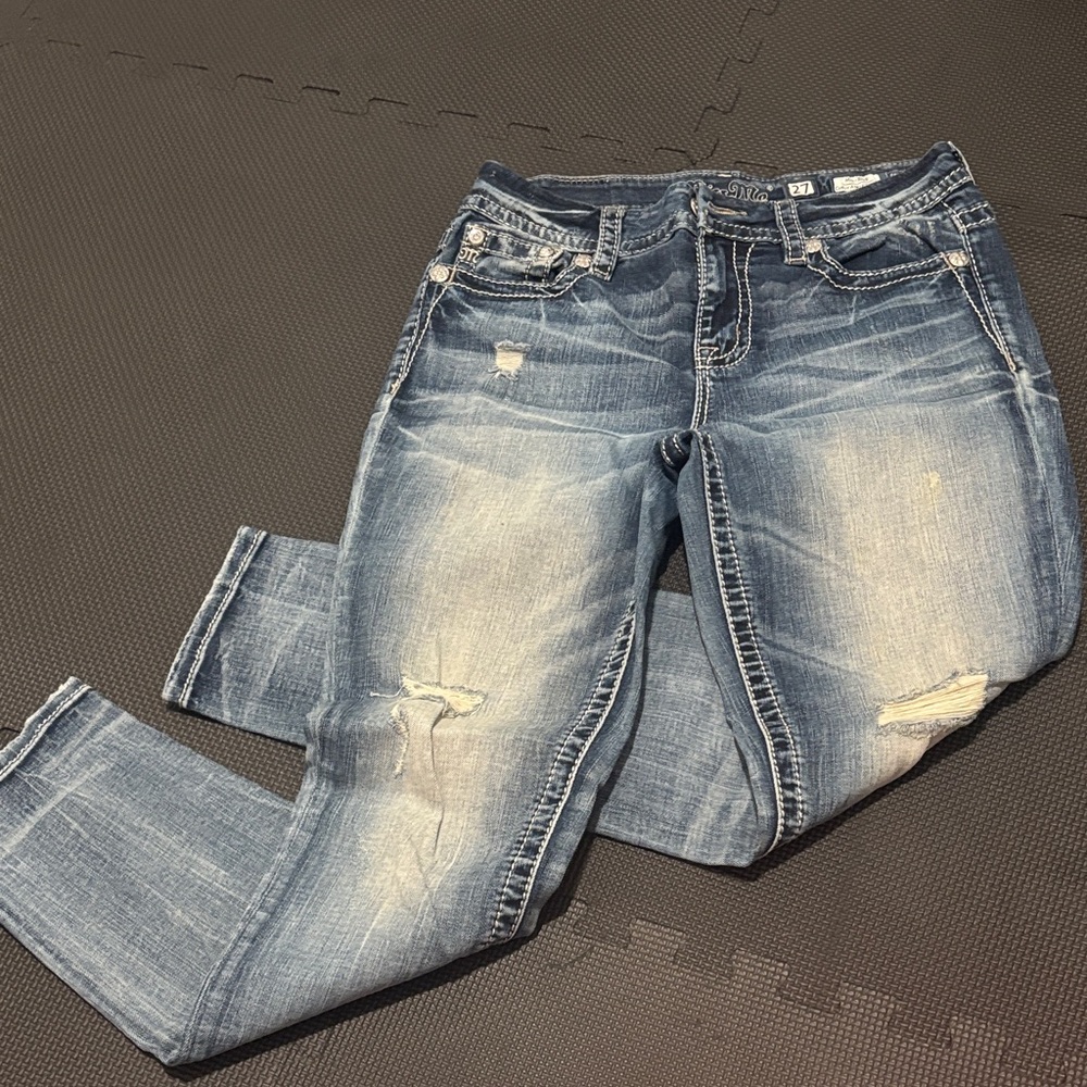 Distressed Blue Women's Miss Me Jeans
